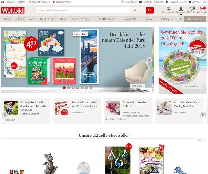 奥地利网上书店：Weltbild